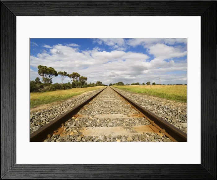 Framed Print : Railway tracks, Victoria, Australia, Pacific Framed Print : Railway tracks, Victoria, Australia, Pacific