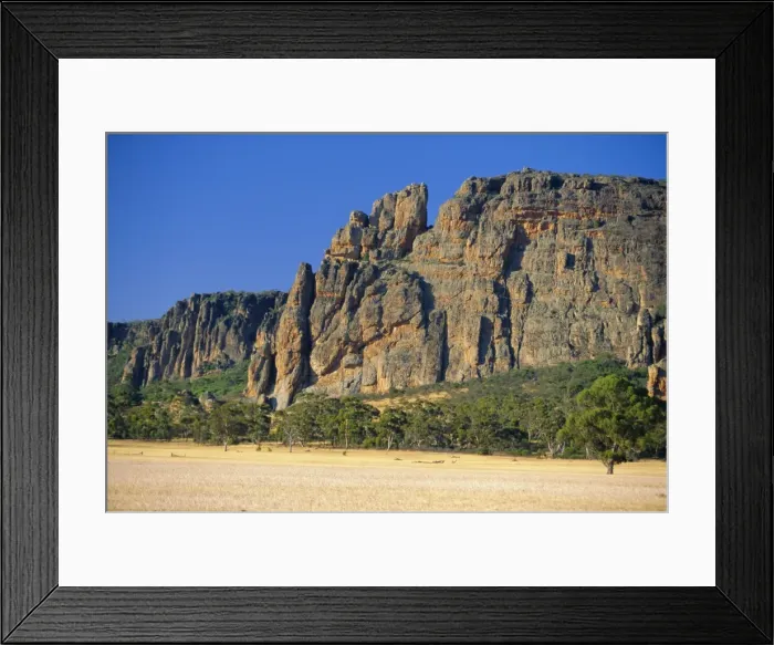Framed Print : Mt Arapiles, a rock-climbing venue near Natimuk that rises out of the Wimmera