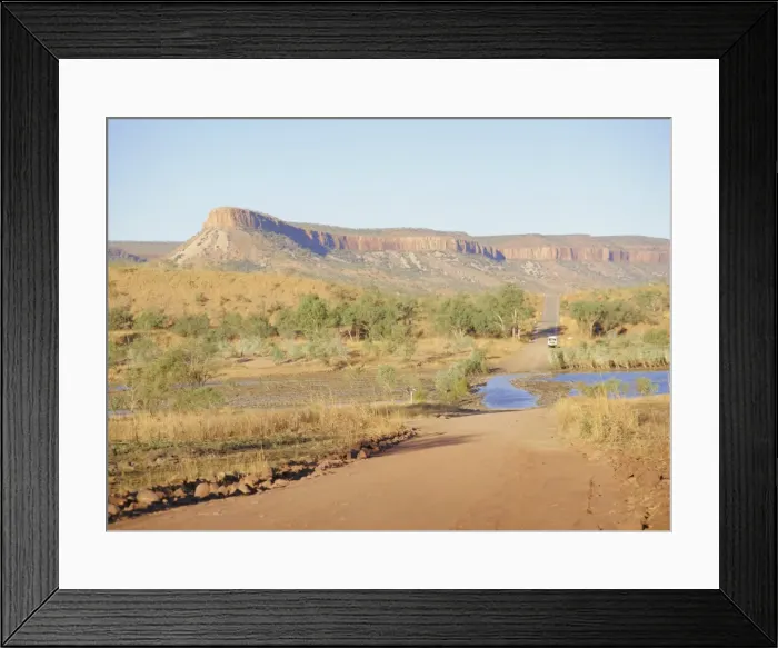 Framed Print : Cockburn Range, beyond River Pentecost crossing by Gibb River Road, Kimberley Framed Print : Cockburn Range, beyond River Pentecost crossing by Gibb River Road, Kimberley