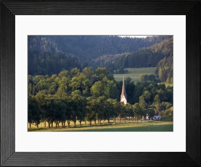 Framed Print : Rural church spire near Hochosterwitz, Carinthia, Austria Framed Print : Rural church spire near Hochosterwitz, Carinthia, Austria