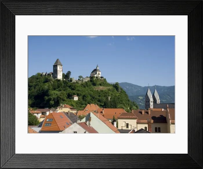 Framed Print : Medieval town of Friesach, Carinthia, Austria, Europe Framed Print : Medieval town of Friesach, Carinthia, Austria, Europe