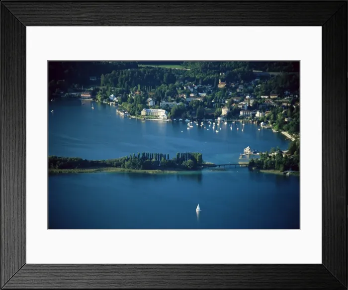 Framed Print : View of Portschach, Lake Worther, Carinthia, Austria, Europe Framed Print : View of Portschach, Lake Worther, Carinthia, Austria, Europe