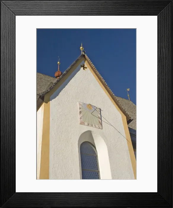 Framed Print : Church sundial, near Mieming, Sonnenplateau region, Austrian Tyrol, Austria, Europe Framed Print : Church sundial, near Mieming, Sonnenplateau region, Austrian Tyrol, Austria, Europe