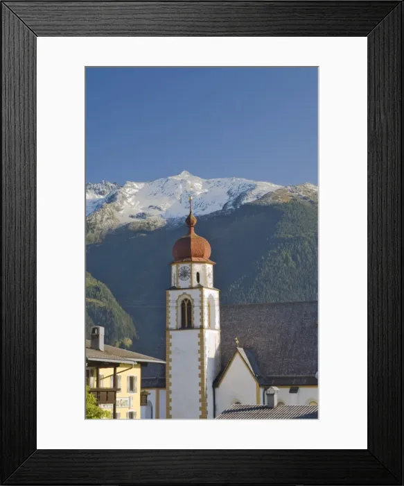 Framed Print : Church tower, near Mieming, Sonnenplateau region, Tyrol, Austria, Europe Framed Print : Church tower, near Mieming, Sonnenplateau region, Tyrol, Austria, Europe