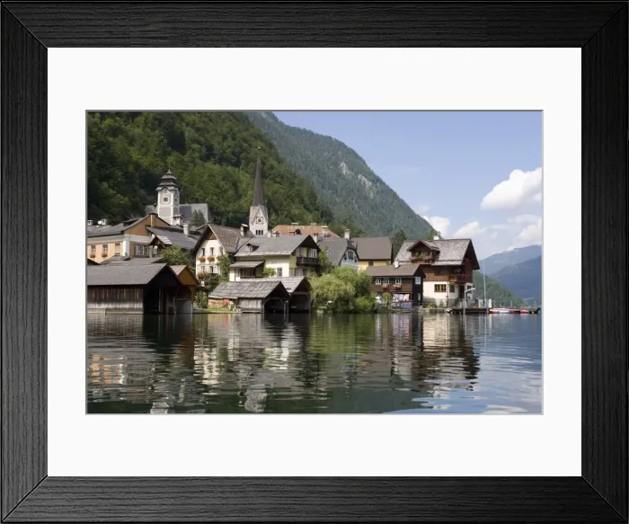 Framed Print : Town of Hallstatt, Christuskirche spire, UNESCO World Heritage Site, Hallstatter See Framed Print : Town of Hallstatt, Christuskirche spire, UNESCO World Heritage Site, Hallstatter See