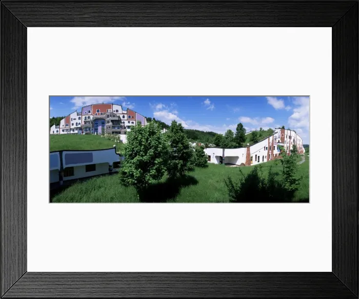 Framed Print : Hotel and spa, Hundertwasser designed Rogner, Bad Blumau, Steiermark, Austria, Europe