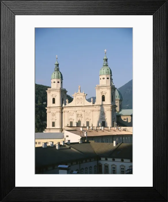 Framed Print : Salzburg Cathedral, built between 1614 and 1655, designed by Italian architect Santino Solari Framed Print : Salzburg Cathedral, built between 1614 and 1655, designed by Italian architect Santino Solari