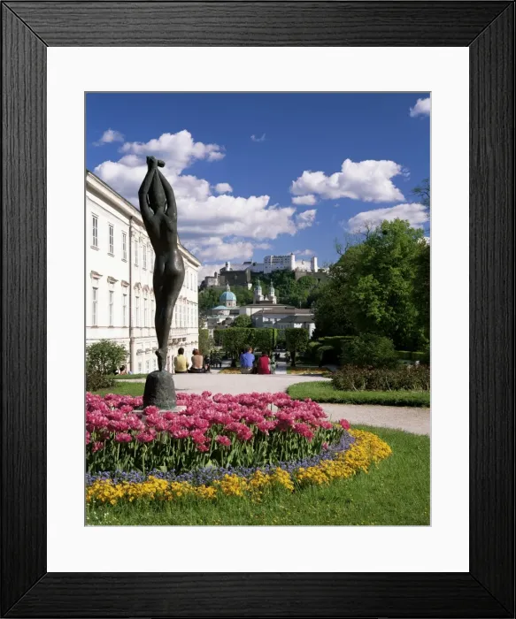 Framed Print : Mirabell Gardens and the Old city, UNESCO World Heritage Site, Salzburg, Austria, Europe Framed Print : Mirabell Gardens and the Old city, UNESCO World Heritage Site, Salzburg, Austria, Europe
