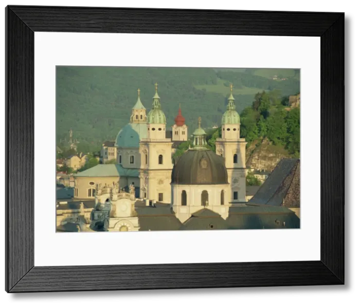 Framed Print : Kollegienkirche and Cathedral domes, Salzburg, Austria, Europe Framed Print : Kollegienkirche and Cathedral domes, Salzburg, Austria, Europe
