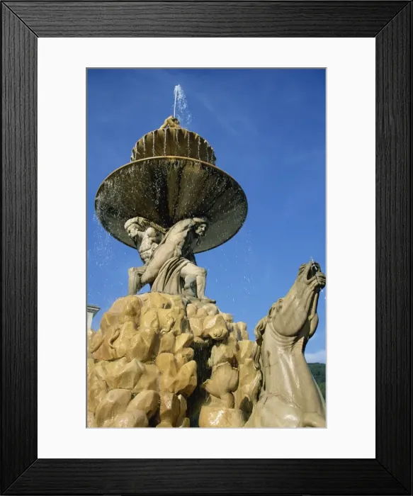 Framed Print : Statue in Residenzplatz, Salzburg, Austria, Euruope Framed Print : Statue in Residenzplatz, Salzburg, Austria, Euruope