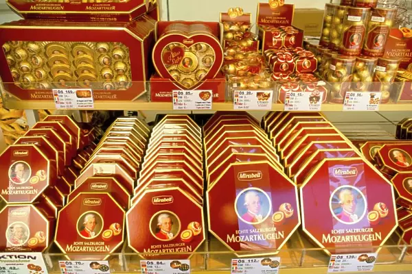Famous Mozart chocolates, Salzburg, Austria, Europe
