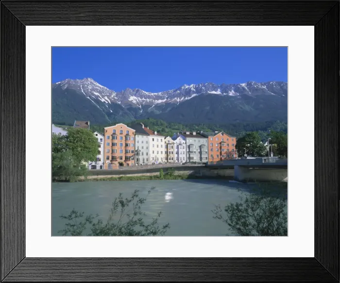 Framed Print : Buildings along the river Inn, Innsbruck, Tirol (Tyrol), Austria, Europe Framed Print : Buildings along the river Inn, Innsbruck, Tirol (Tyrol), Austria, Europe