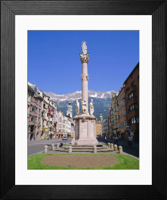Framed Print : Annasaule monument in the centre of Innsbruck, Tirol, Austria Framed Print : Annasaule monument in the centre of Innsbruck, Tirol, Austria