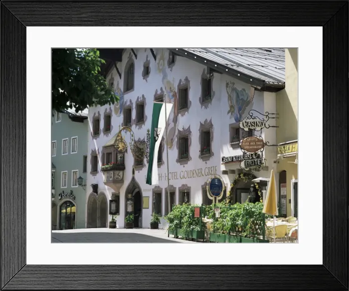 Framed Print : Hotel exterior, Kitzbuhel, Tirol (Tyrol), Austria, Europe Framed Print : Hotel exterior, Kitzbuhel, Tirol (Tyrol), Austria, Europe