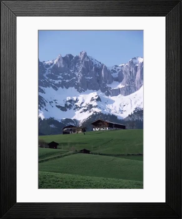 Framed Print : Kaiser Gebirge (Kaisergebirge) mountain range from the south, above Ellmau Framed Print : Kaiser Gebirge (Kaisergebirge) mountain range from the south, above Ellmau