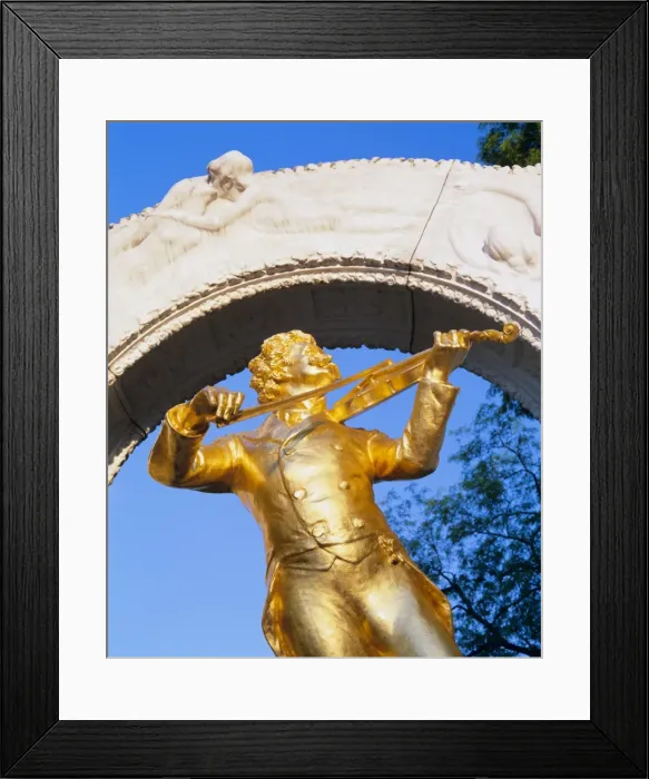 Framed Print : Statue on Strauss monument in Stadt park, Vienna, Austria, Europe Framed Print : Statue on Strauss monument in Stadt park, Vienna, Austria, Europe