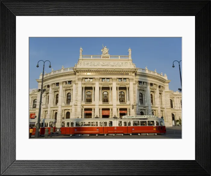 Framed Print : Hofburgtheatre with tram, Vienna, Austria, Europe Framed Print : Hofburgtheatre with tram, Vienna, Austria, Europe
