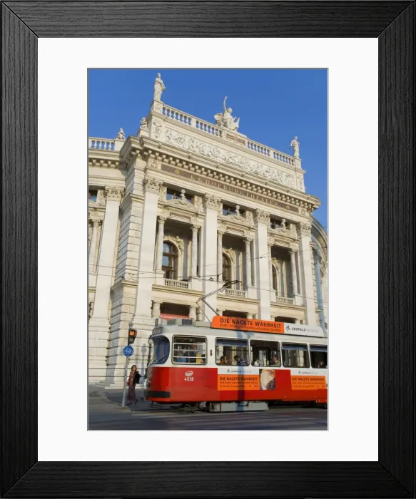 Framed Print : Hofburgtheatre with tram, Vienna, Austria, Europe Framed Print : Hofburgtheatre with tram, Vienna, Austria, Europe