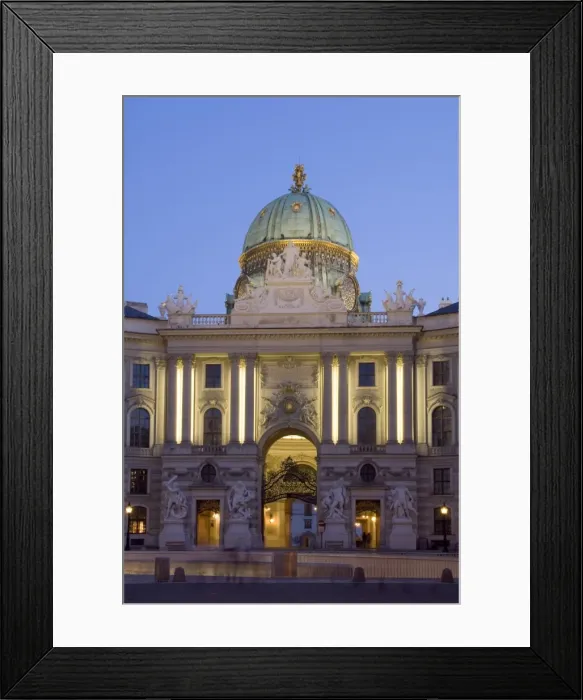 Framed Print : Michaelertor, dome at dusk, Hofburg, Vienna, Austria, Europe Framed Print : Michaelertor, dome at dusk, Hofburg, Vienna, Austria, Europe
