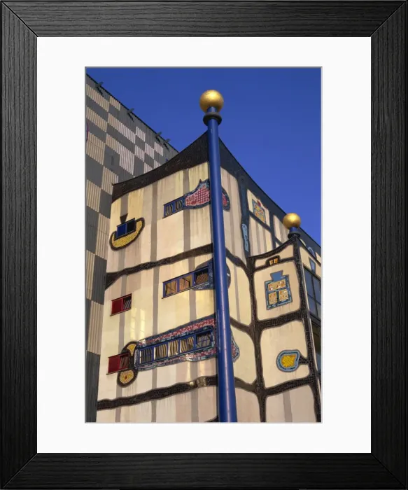 Framed Print : Hundertwassers Incinerator, Vienna, Austria, Europe Framed Print : Hundertwassers Incinerator, Vienna, Austria, Europe