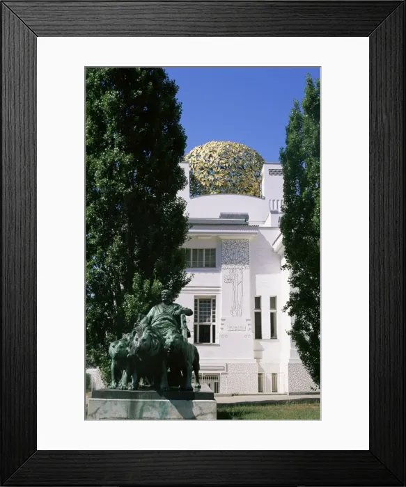 Framed Print : Statue of Mark Anthony and Secession Building, Vienna, Austria, Europe Framed Print : Statue of Mark Anthony and Secession Building, Vienna, Austria, Europe