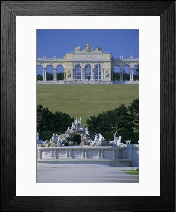 Framed Print : Gloriette and Neptune fountain, Schonbrunn gardens, UNESCO World Heritage Site Framed Print : Gloriette and Neptune fountain, Schonbrunn gardens, UNESCO World Heritage Site