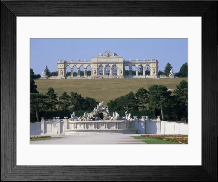 Framed Print : Gloriette and Neptune fountain, Schonbrunn Gardens, UNESCO World Heritage Site Framed Print : Gloriette and Neptune fountain, Schonbrunn Gardens, UNESCO World Heritage Site
