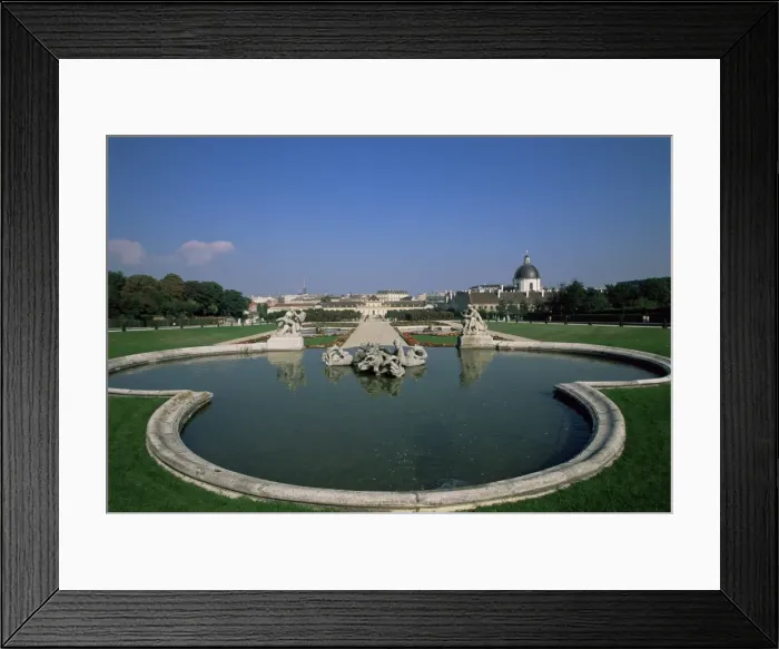 Framed Print : Lower Belvedere with pond, Vienna, Austria, Europe Framed Print : Lower Belvedere with pond, Vienna, Austria, Europe