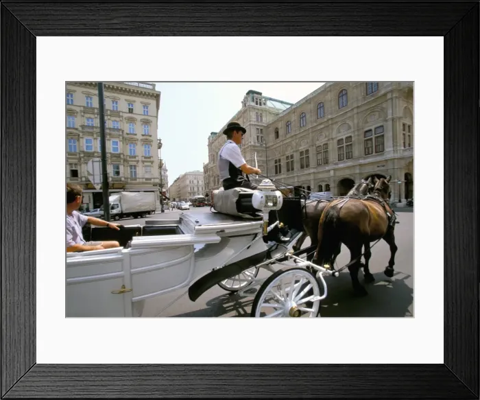 Framed Print : Horse drawn carriage, Vienna, Austria, Europe Framed Print : Horse drawn carriage, Vienna, Austria, Europe