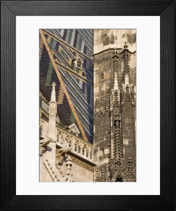 Framed Print : Detail of roof of Stephansdom Cathedral, Vienna, Austria, Europe Framed Print : Detail of roof of Stephansdom Cathedral, Vienna, Austria, Europe