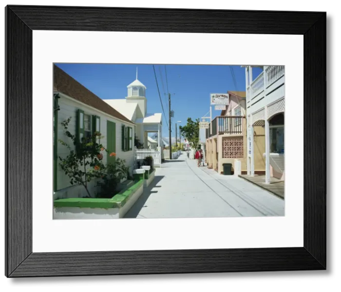 Framed Print : Quiet street scene, New Plymouth, Green Turtle Cay, Bahamas, West Indies, Central America Framed Print : Quiet street scene, New Plymouth, Green Turtle Cay, Bahamas, West Indies, Central America