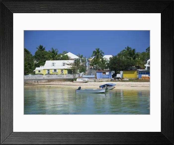 Framed Print : Waterfront and beach, Dunmore Town, Harbour Island, Bahamas, West Indies, Central America Framed Print : Waterfront and beach, Dunmore Town, Harbour Island, Bahamas, West Indies, Central America
