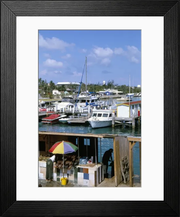 Framed Print : Under Paradise Island Bridge, Potters Cay, Nassau, Bahamas, West Indies Framed Print : Under Paradise Island Bridge, Potters Cay, Nassau, Bahamas, West Indies