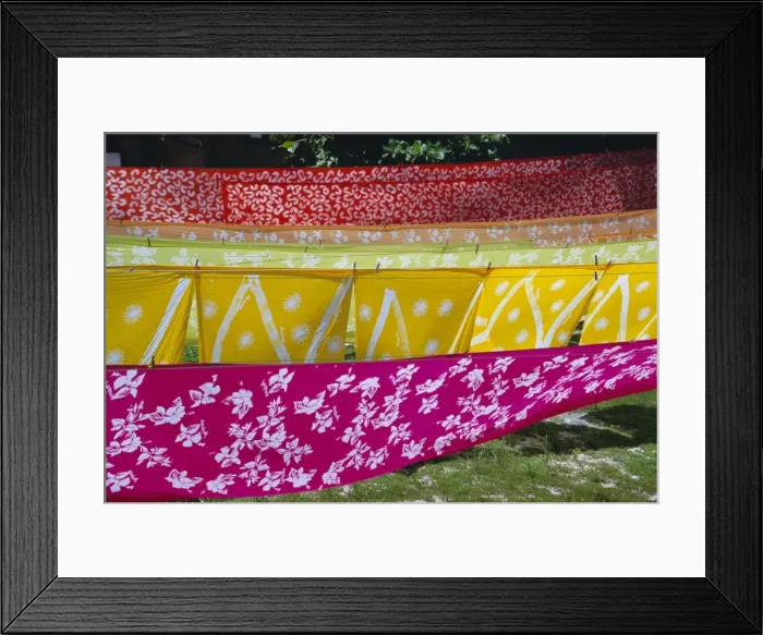 Framed Print : Androsia Batik, Andros, Bahamas Framed Print : Androsia Batik, Andros, Bahamas