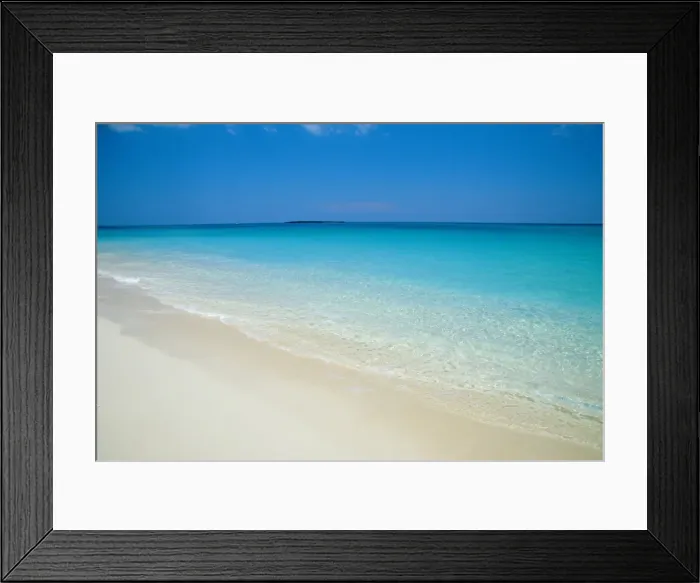 Framed Print : Empty beach, Paradise Island, Bahamas Framed Print : Empty beach, Paradise Island, Bahamas