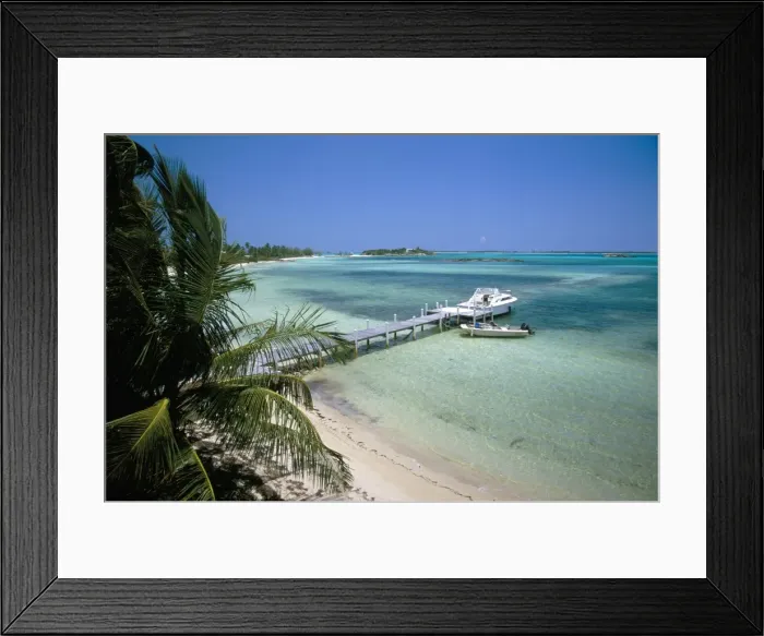 Framed Print : Beach and jetty, near Georgetown, Exuma, Bahamas, West Indies, Central America Framed Print : Beach and jetty, near Georgetown, Exuma, Bahamas, West Indies, Central America