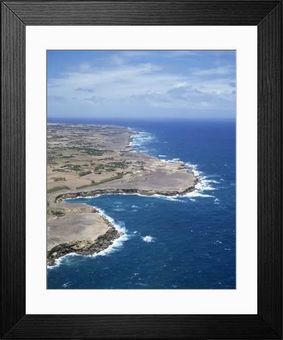 Framed Print : Aerial of coastline, Barbados, West Indies, Caribbean, Central America Framed Print : Aerial of coastline, Barbados, West Indies, Caribbean, Central America