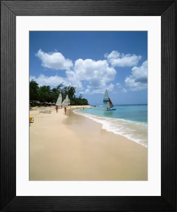 Framed Print : Beach, St. James, Barbados, West Indies, Caribbean, Central America Framed Print : Beach, St. James, Barbados, West Indies, Caribbean, Central America