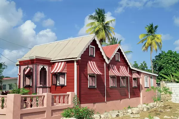 Chattel house, Speightstown, Barbados, West Indies, Caribbean, Central America