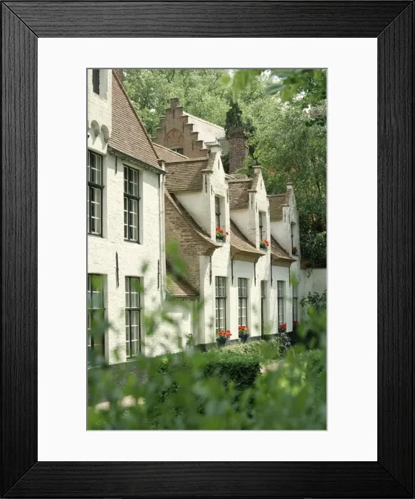 Framed Print : Beguine houses, Begijnhof (Beguinage), Bruges (Brugge), Belgium, Europe Framed Print : Beguine houses, Begijnhof (Beguinage), Bruges (Brugge), Belgium, Europe