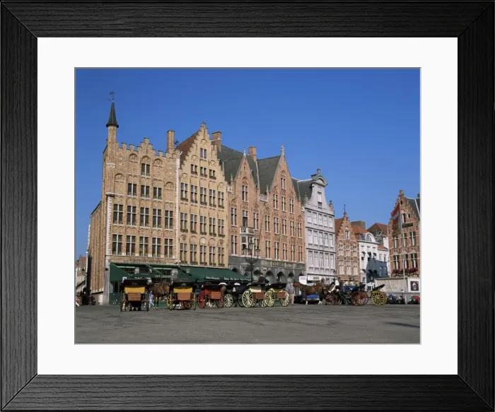 Framed Print : Main Town Square, Bruges, Belgium, Europe Framed Print : Main Town Square, Bruges, Belgium, Europe