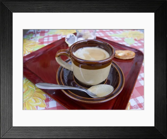 Framed Print : Belgian coffee enjoyed in Watou, near Poperinge, West Flanders, Belgium, Europe