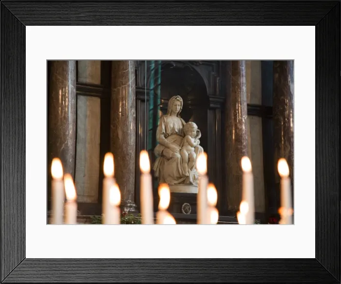 Framed Print : Michelangelo statue in the Church of Our Lady, Bruges, Belgium, Europe Framed Print : Michelangelo statue in the Church of Our Lady, Bruges, Belgium, Europe