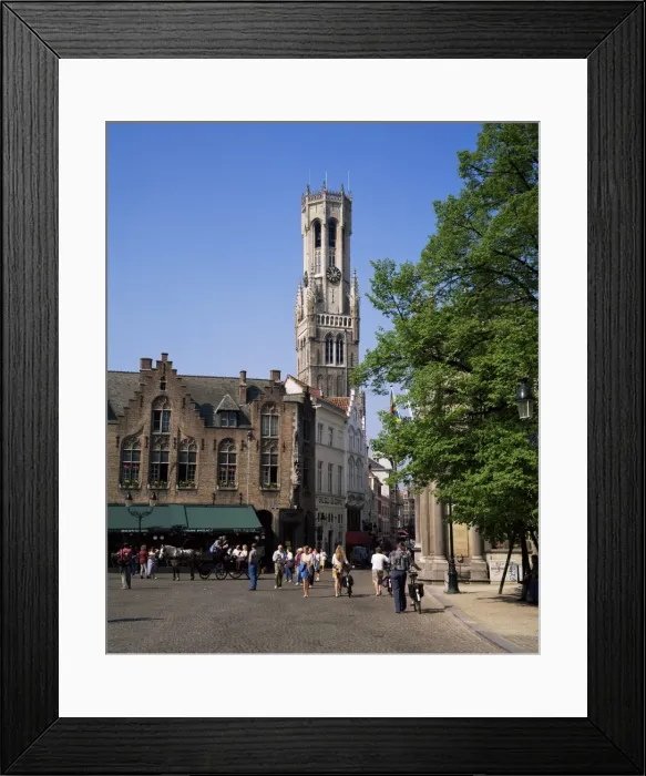 Framed Print : Burg Square and Belfry Tower, Bruges, Belgium, Europe Framed Print : Burg Square and Belfry Tower, Bruges, Belgium, Europe