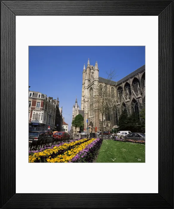Framed Print : Cathedral of St. Bavon, Ghent, Belgium, Europe Framed Print : Cathedral of St. Bavon, Ghent, Belgium, Europe