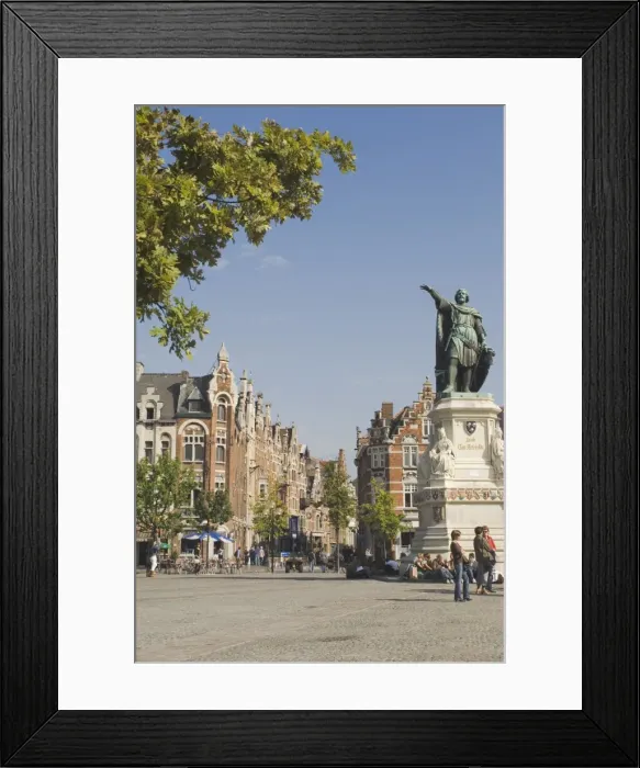 Framed Print : Market Square with statue of Jacob van Artevelde, Ghent, Belgium, Europe Framed Print : Market Square with statue of Jacob van Artevelde, Ghent, Belgium, Europe