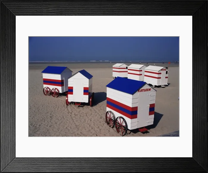 Framed Print : Beach huts, Blankenberge, Belgium, Europe Framed Print : Beach huts, Blankenberge, Belgium, Europe