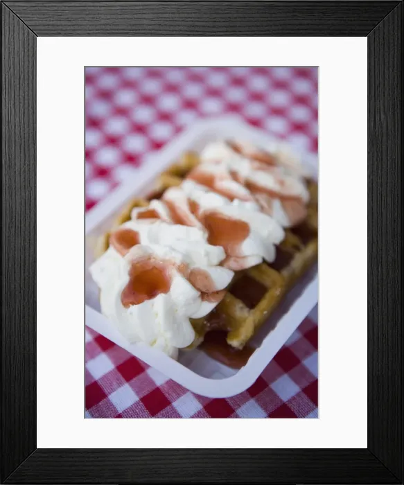 Framed Print : Waffle, Bruges, Belgium, Europe Framed Print : Waffle, Bruges, Belgium, Europe