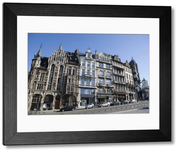 Framed Print : Facades, rue Montagne de la Cour, Brussels, Belgium, Europe Framed Print : Facades, rue Montagne de la Cour, Brussels, Belgium, Europe
