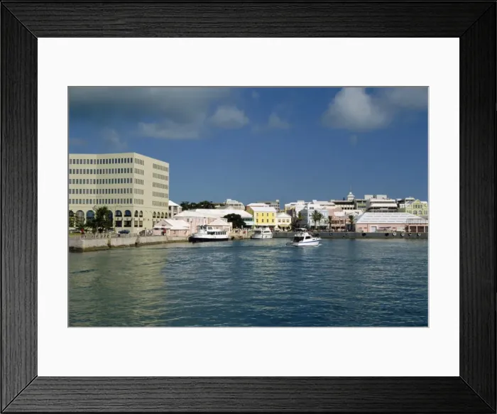 Framed Print : Waterfront, Hamilton, Bermuda, Atlantic Ocean, Central America Framed Print : Waterfront, Hamilton, Bermuda, Atlantic Ocean, Central America